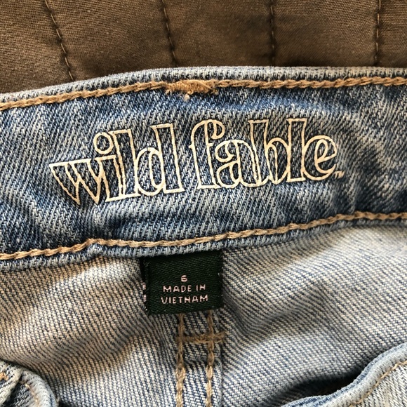 Target Wild Fable Distressed High Rise Mom Jeans - Picture 4 of 4